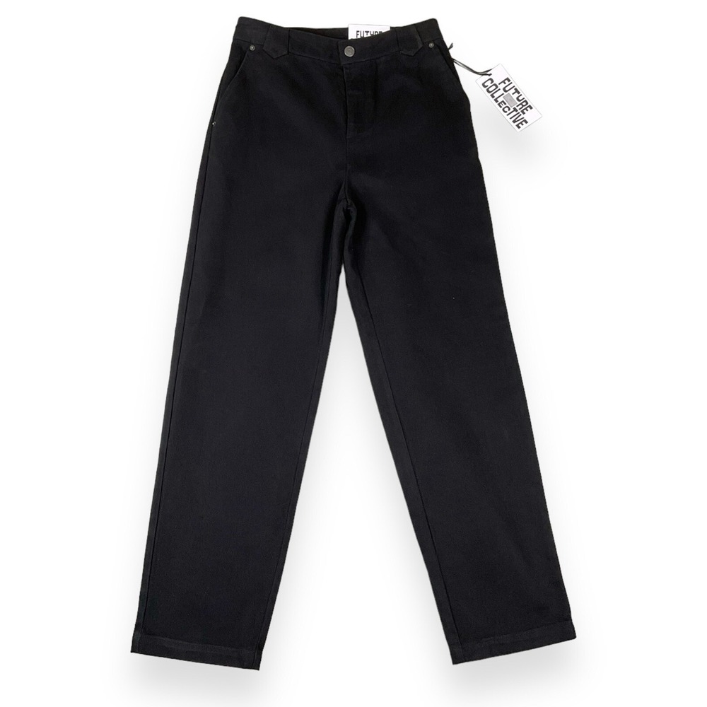 Future Collective Jeans Womens Size 0 (24x29) Black Western High Rise Cotton NWT